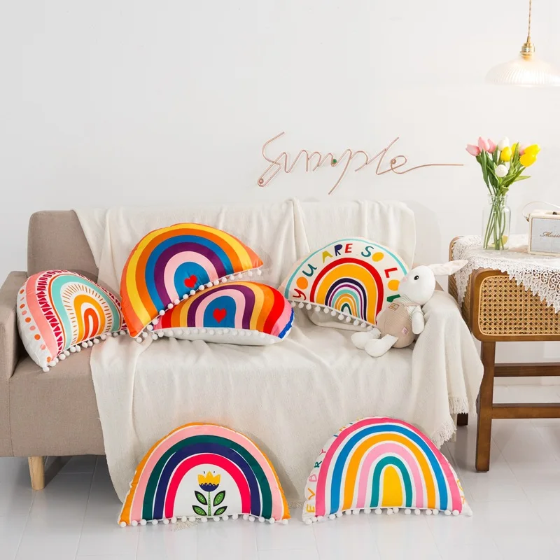 Rainbow Irregular Tassel Pillow Plush Pillow Colorful Rainbow Pillow Cushion Sofa Home Decoration Throw Pillow 35x42cm
Rainbow Irregular Tassel Pillow Plush Pillow Colorful Rainbow Pillow Cushion Sofa Home Decoration Throw Pillow 35x42cm