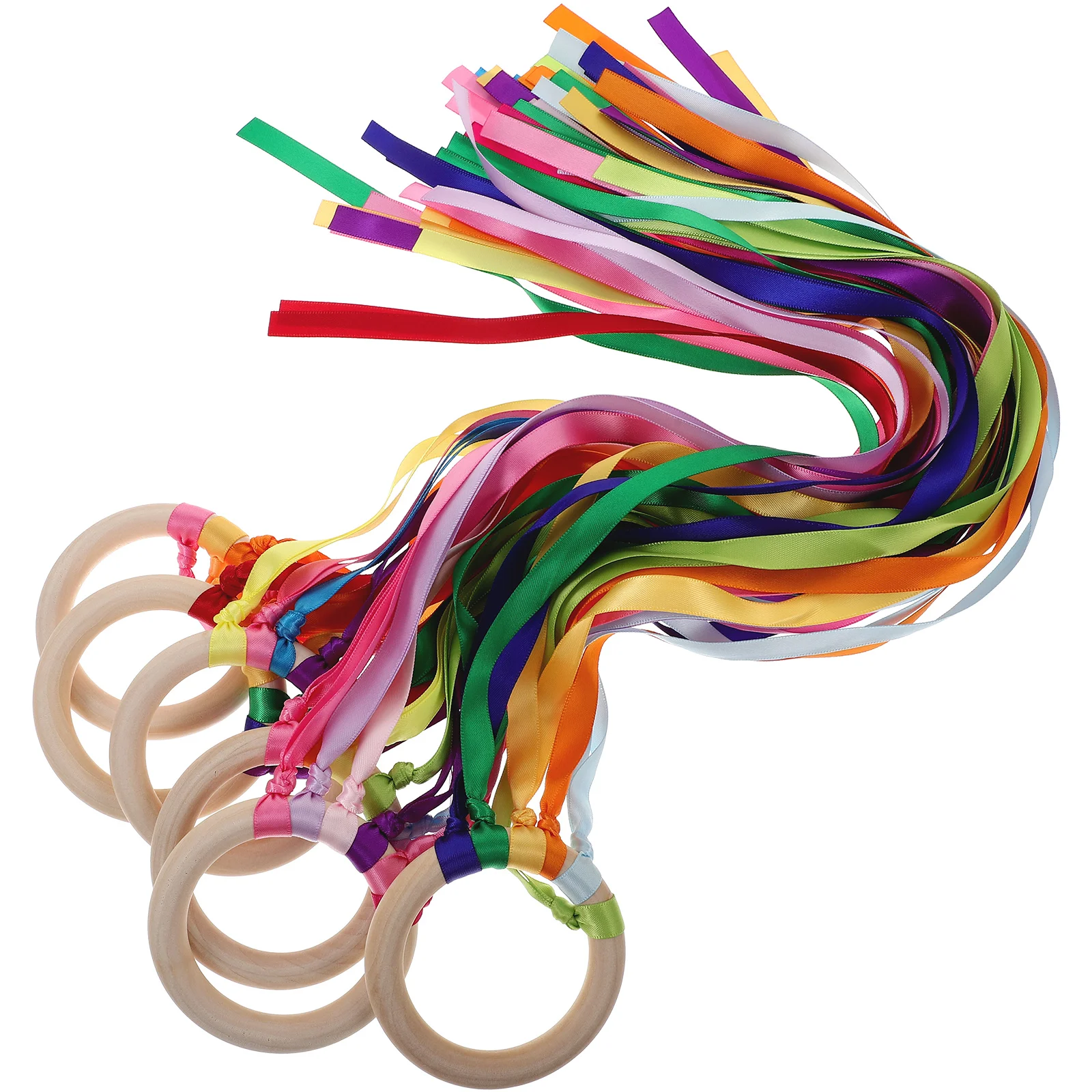 6 Pcs Rainbow Hand Kites Ribbon Dancing Streamer Wood Streamers Child Sensory Toys Ring
6 Pcs Rainbow Hand Kites Ribbon Dancing Streamer Wood Streamers Child Sensory Toys Ring