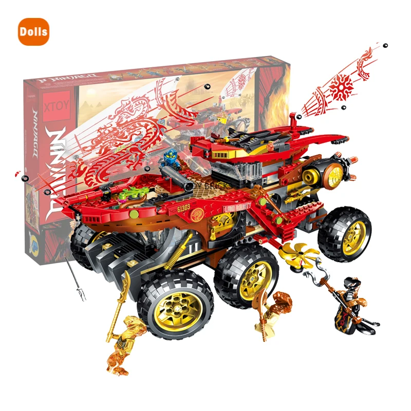 New 858pcs Ninja Land Bounty Truck Model Building Blocks with Figures Compatible Ninjagoes 70677 DIY Bricks Toys for Children
New 858pcs Ninja Land Bounty Truck Model Building Blocks with Figures Compatible Ninjagoes 70677 DIY Bricks Toys for Children