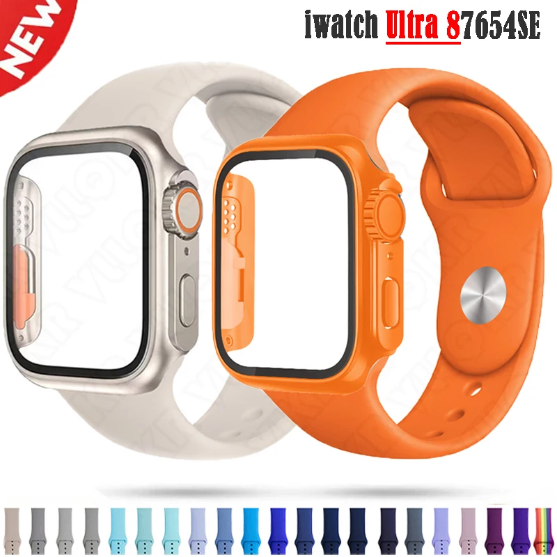 Glass+Case+Strap For Apple Watch Band 44mm 45mm iWatch 40mm 41mm Silicone Watchband Correa Apple Watch Serie 8 7 5 6 se Bracelet
Glass+Case+Strap For Apple Watch Band 44mm 45mm iWatch 40mm 41mm Silicone Watchband Correa Apple Watch Serie 8 7 5 6 se Bracelet
