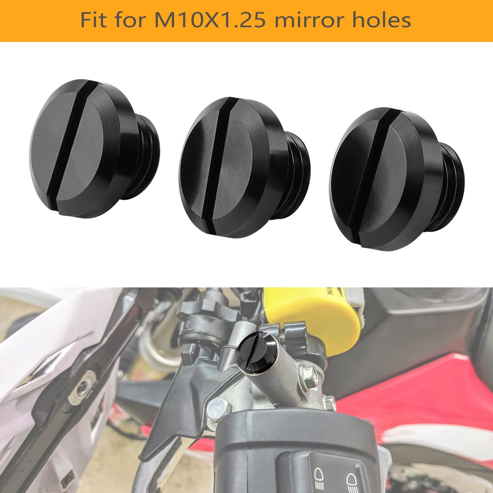 3x Aluminum M10x1.25 Mirror Hole Cap Plugs for Honda Grom125 NC750S NC750X PCX125 PCX150 Rebel 250 500 FR800X Crossrunner X-ADV
3x Aluminum M10x1.25 Mirror Hole Cap Plugs for Honda Grom125 NC750S NC750X PCX125 PCX150 Rebel 250 500 FR800X Crossrunner X-ADV