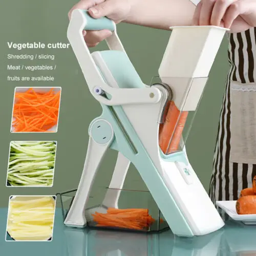 

5 in 1 Multifunction Vegetable Cutter Safe Mandoline Kitchen Slicer Salad Chopper Potato Slicer French Fries Cooking Gadget