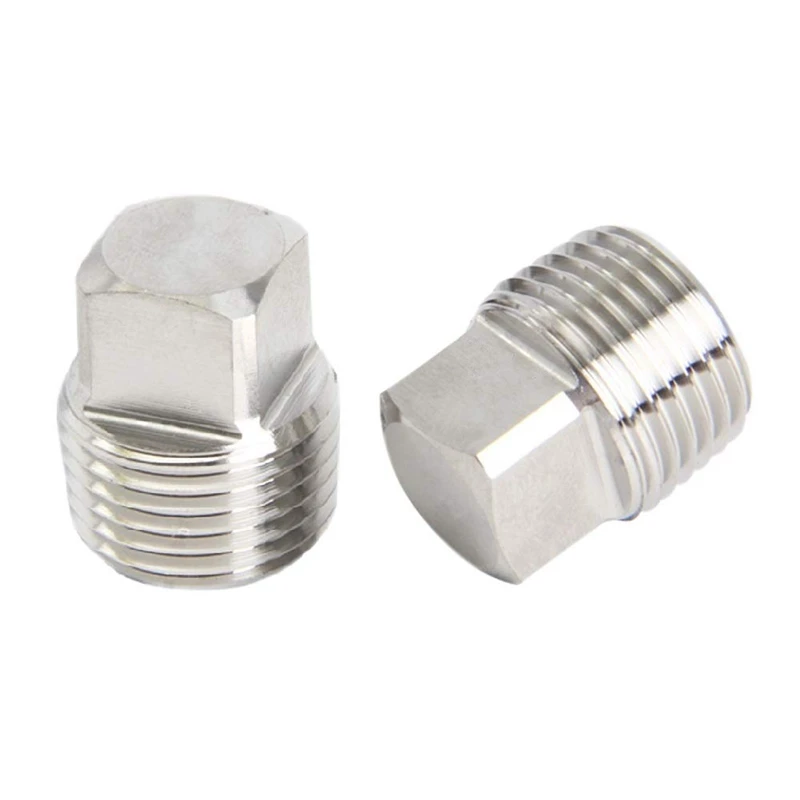 

NPT Male Pipe Plug Outer Square Head Thread Stainless Steel Rods By CNC For Strength Socket Pipe Fitting