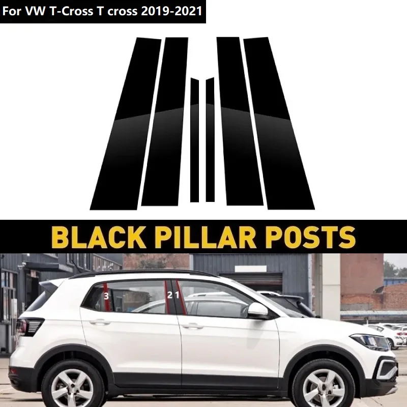 6 шт., автомобильные столбы, накладка на окно для VW T-Cross T cross 2019-2021, пленка на окно с зеркальным эффектом, автомобильные наклейки на колонку B
6 шт., автомобильные столбы, накладка на окно для VW T-Cross T cross 2019-2021, пленка на окно с зеркальным эффектом, автомобильные наклейки на колонку B