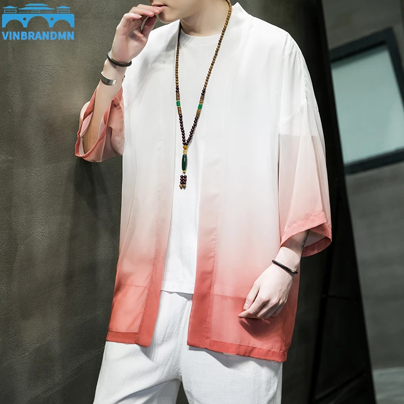 Vinbrandmn Chinese Men's Chiffon Style 2022 New Spring and Summer Chinese Men's Chiffon Style breaker Male Improved Outfit Hanfu
Vinbrandmn Chinese Men's Chiffon Style 2022 New Spring and Summer Chinese Men's Chiffon Style breaker Male Improved Outfit Hanfu