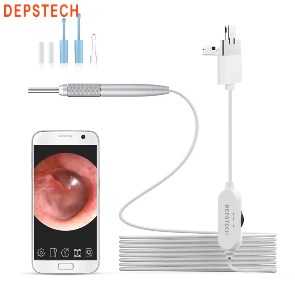 DEPSTECH Ear Sticks Endoscope 1080P Smart Visual High Precision Earpick 3.9mm 6LED Mini Camera Otoscope Health Care Ear Cleaner
DEPSTECH Ear Sticks Endoscope 1080P Smart Visual High Precision Earpick 3.9mm 6LED Mini Camera Otoscope Health Care Ear Cleaner