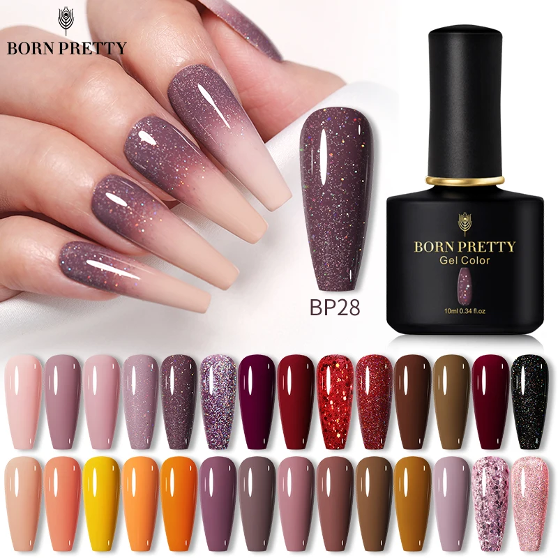 BORN PRETTY 10ml Purple Brown UV Gel Nail Polish Autumn Winter Color Semi-permanent Varnish Glitter Soak Off UV LED Nail Tool
BORN PRETTY 10ml Purple Brown UV Gel Nail Polish Autumn Winter Color Semi-permanent Varnish Glitter Soak Off UV LED Nail Tool