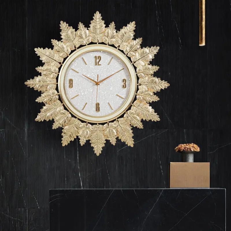 

Настенные часы в скандинавском стиле, Современные Кварцевые украшения для гостиной, дома, роскошные модные настенные красные