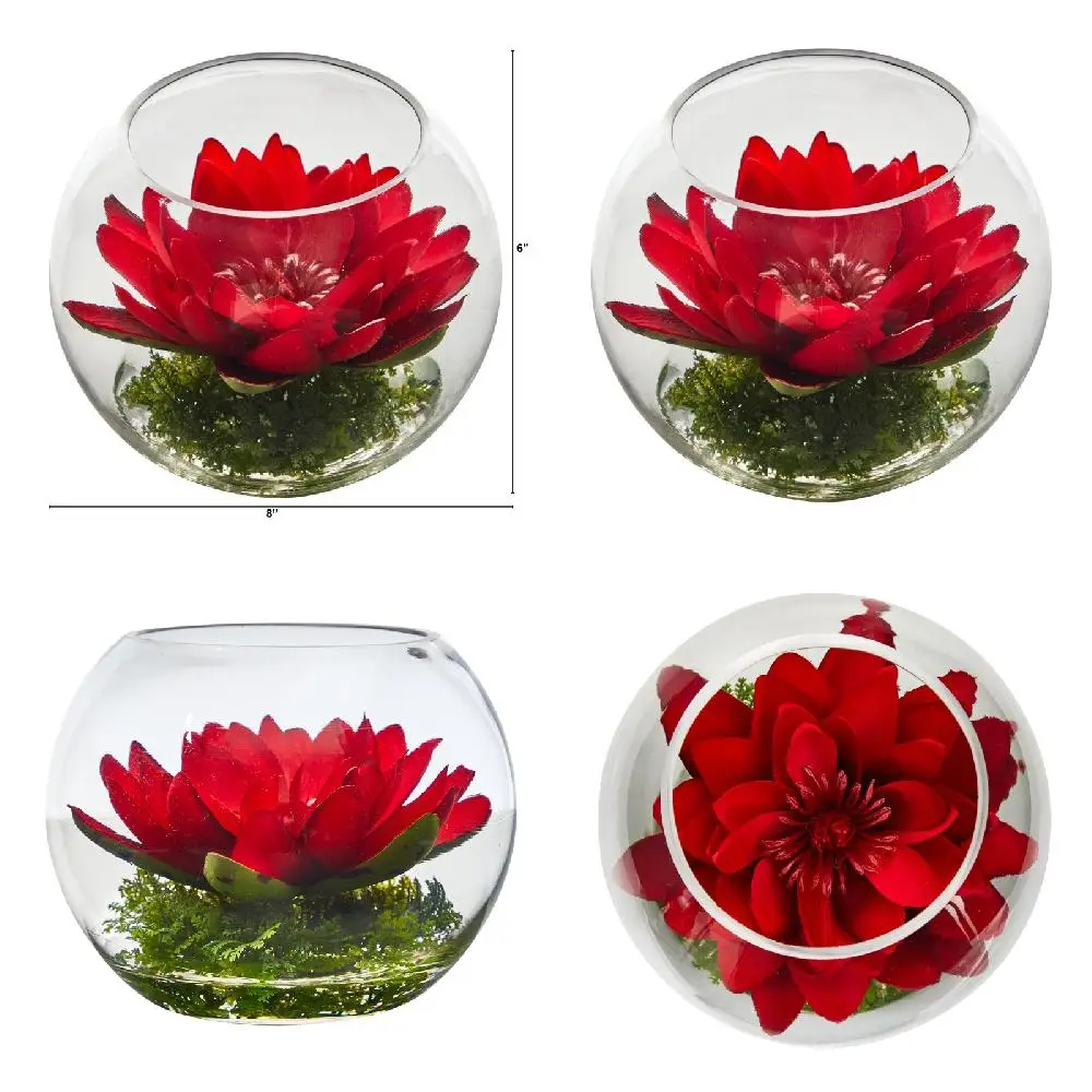 Stunning Artificial Lotus Flower Arrangement in an Elegant Glass Vase, Home Decor Accent Piece.
Stunning Artificial Lotus Flower Arrangement in an Elegant Glass Vase, Home Decor Accent Piece.