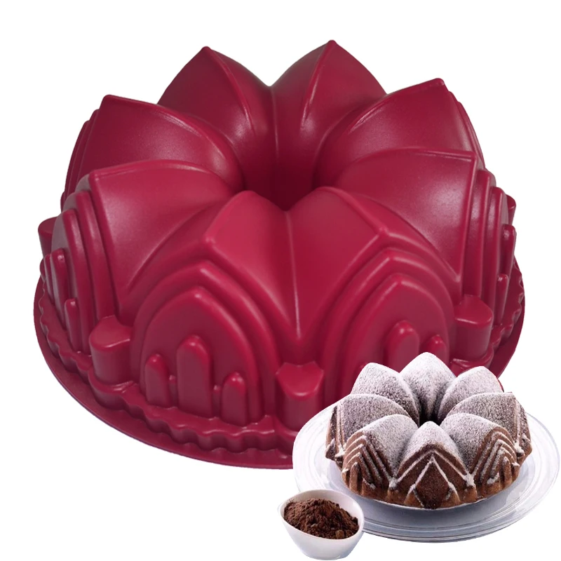 

1 шт. большая корона, замок Jerrydian, силиконовая форма для торта, 3D Искусственные инструменты для украшения, большой инструмент для выпечки