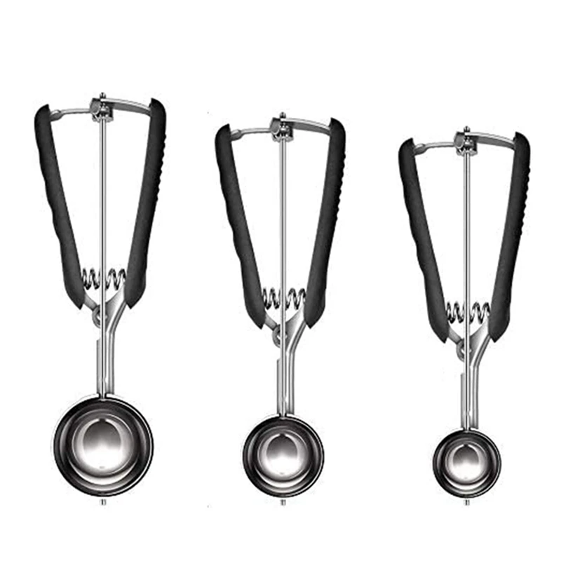 3 Pcs Ice Cream Scoop Stainless Steel, Mashed Potatoes, Ice Cream Scoop With Non-Slip Silicone Handle
3 Pcs Ice Cream Scoop Stainless Steel, Mashed Potatoes, Ice Cream Scoop With Non-Slip Silicone Handle