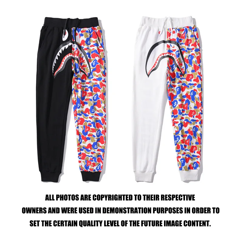 Top quality A BATHING APE hipster shark head double colorblocking camouflage casual pants printed sweatpants BAPE
Top quality A BATHING APE hipster shark head double colorblocking camouflage casual pants printed sweatpants BAPE