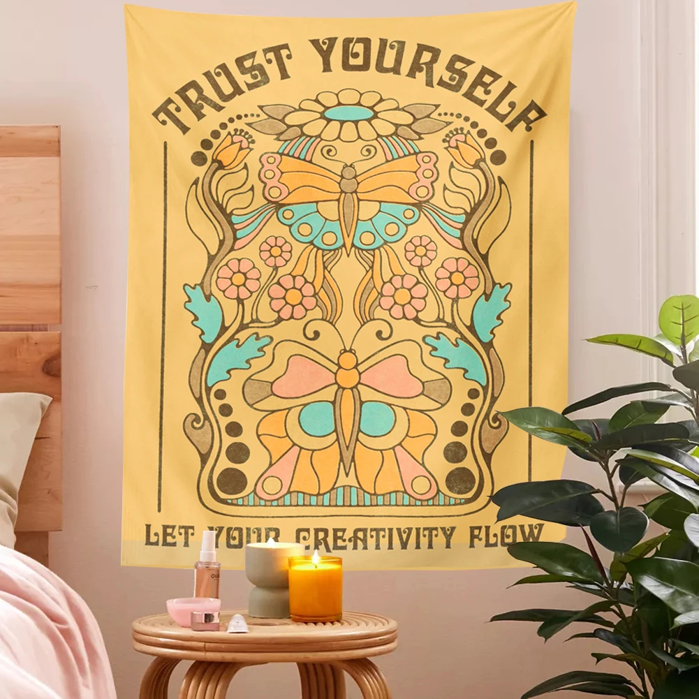 Vintage Butterfly Wall Tapestry Hanging Retro Decor Girls Dorm Room Decoration Trippy Tapestry Psychedelic Hippie Wall Hanging
Vintage Butterfly Wall Tapestry Hanging Retro Decor Girls Dorm Room Decoration Trippy Tapestry Psychedelic Hippie Wall Hanging