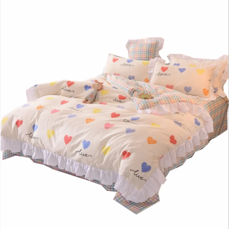 Sweet Thicken Cotton Pastoral Style Winter Bed Set Comfortable High Quality Luxury Bed Quilt Soft Texture Lace Hem Bed Cover
Sweet Thicken Cotton Pastoral Style Winter Bed Set Comfortable High Quality Luxury Bed Quilt Soft Texture Lace Hem Bed Cover