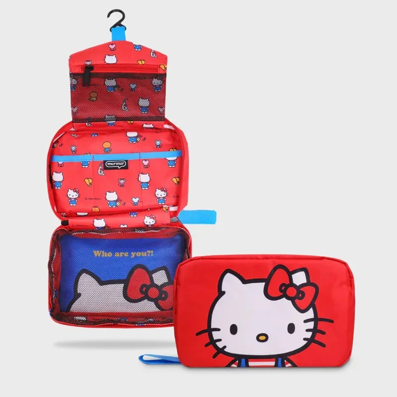 Складная косметичка с рисунком Sanrio Hello Kitty портативная вместительная настенная