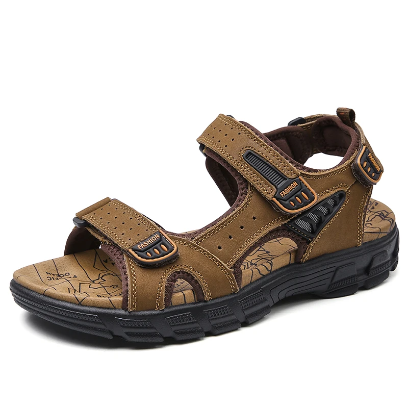 Brand Classic Mens Sandals Summer Genuine Leather Sandals Men Outdoor Casual Lightweight Sandal Fashion Men Sneakers Size 38-46
Brand Classic Mens Sandals Summer Genuine Leather Sandals Men Outdoor Casual Lightweight Sandal Fashion Men Sneakers Size 38-46