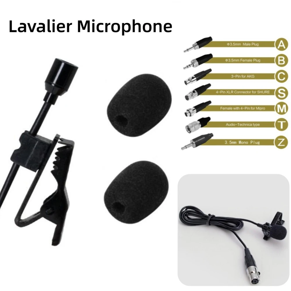 3.5mm Lapel Clip Microphone Omnidirectional Lavalier 2.0V-10V.DC 3Pin 4-Pin XLR For Wireless System Widely Used In Everywhere
3.5mm Lapel Clip Microphone Omnidirectional Lavalier 2.0V-10V.DC 3Pin 4-Pin XLR For Wireless System Widely Used In Everywhere