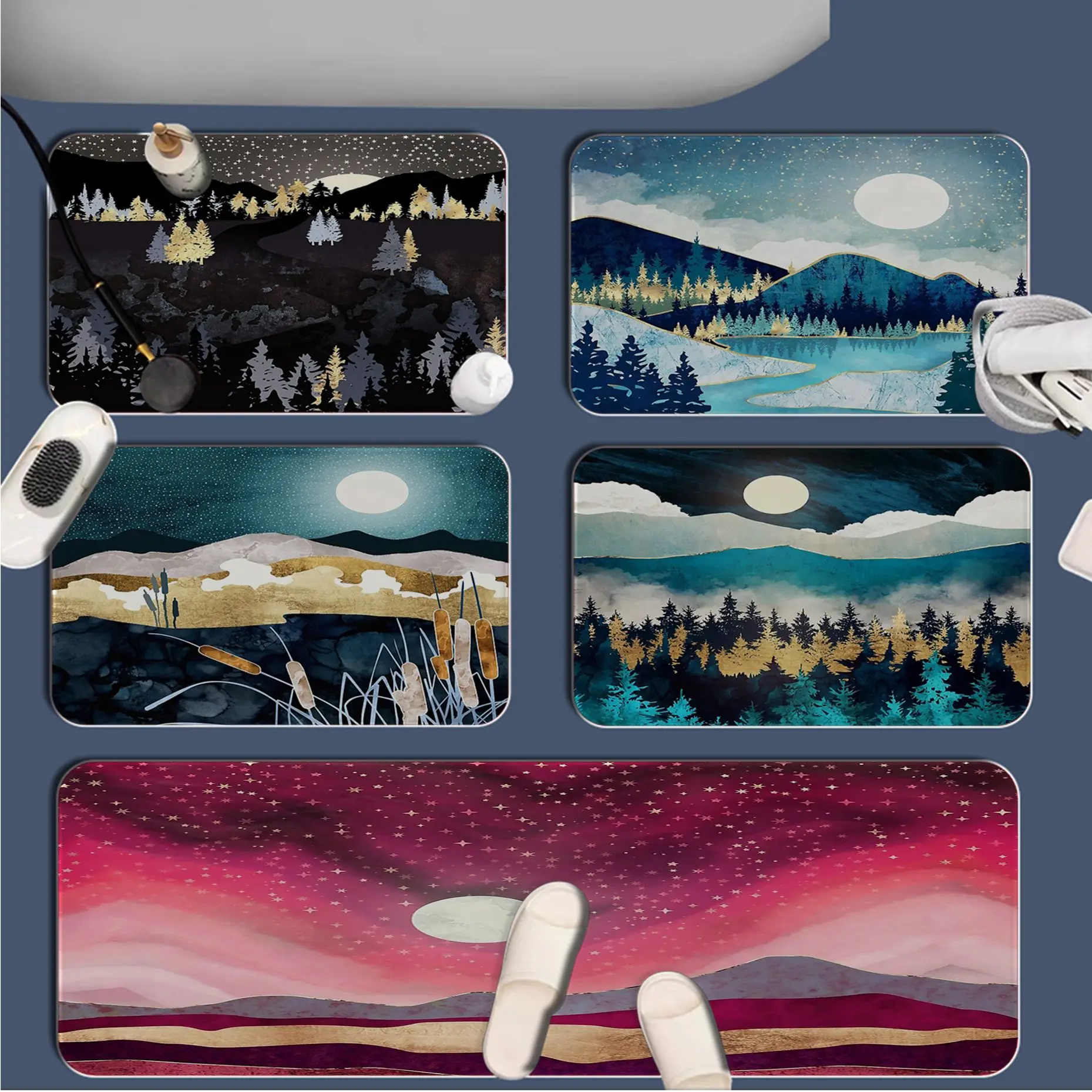 Mountain Landscape Room Mats Cheaper Anti-slip Modern Living Room Balcony Printed Doormat Area Rug
Mountain Landscape Room Mats Cheaper Anti-slip Modern Living Room Balcony Printed Doormat Area Rug