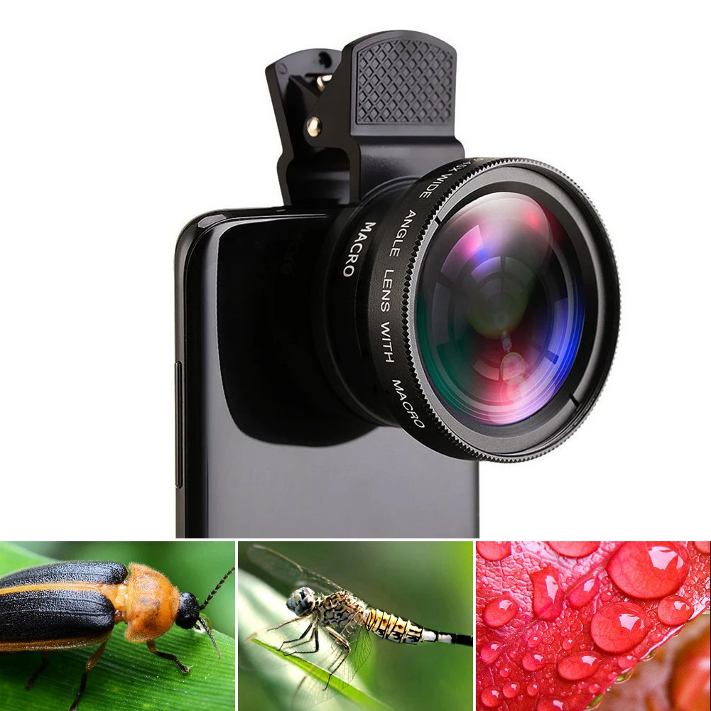 Universal 2 IN 1 Lens Clip 37mm Mobile Phone Lens Professional 0.45x 49uv Super Wide-Angle + Macro HD Lens For iPhone Android
Universal 2 IN 1 Lens Clip 37mm Mobile Phone Lens Professional 0.45x 49uv Super Wide-Angle + Macro HD Lens For iPhone Android