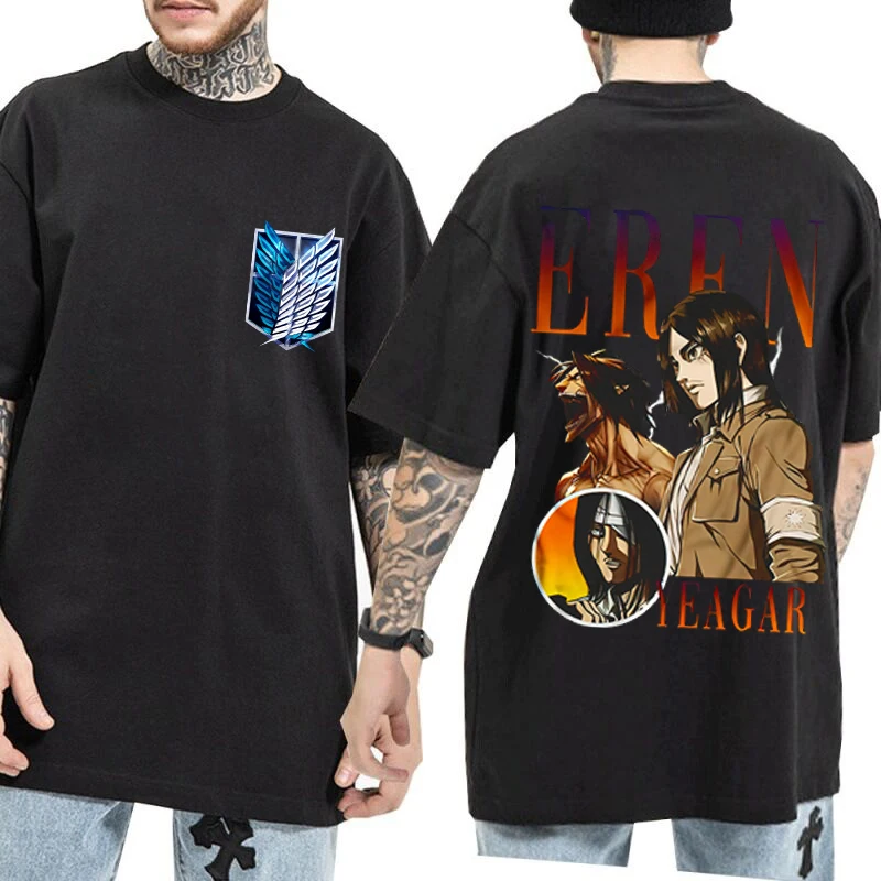 Anime Attack on Titan Comics T-Shirts Harajuku Tshirt Summer Clothes Shingeki No Kyojin Eren Jaeger Aot Fashion Manga T-Shirt
Anime Attack on Titan Comics T-Shirts Harajuku Tshirt Summer Clothes Shingeki No Kyojin Eren Jaeger Aot Fashion Manga T-Shirt