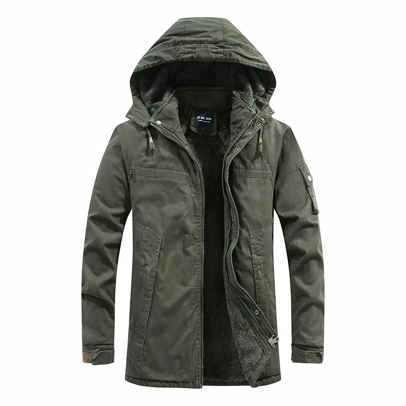 Male Windbreaker Hooded Outwear Thicken Long Parkas Warm Winter Jacket Cashmere Fleece Coat Military Outdoor Cotton-Padded Men's
Male Windbreaker Hooded Outwear Thicken Long Parkas Warm Winter Jacket Cashmere Fleece Coat Military Outdoor Cotton-Padded Men's