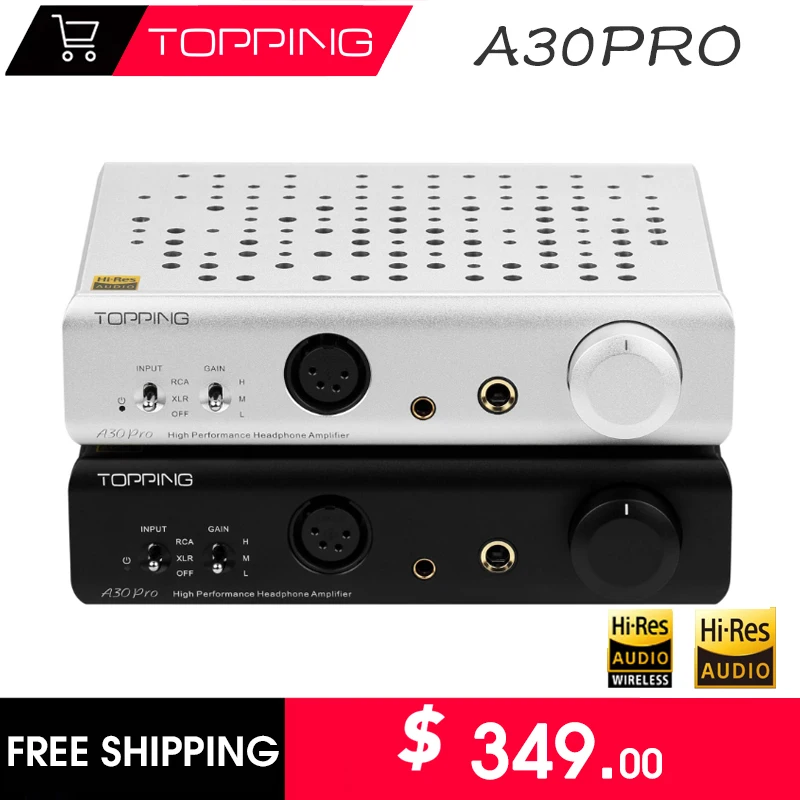 TOPPING A30Pro Headphone Amplifier XLR/4.4mm/6.35mm Output Balanced Input A30 PRO Hi-Res Amplifier Great Companion Of D30Pro
TOPPING A30Pro Headphone Amplifier XLR/4.4mm/6.35mm Output Balanced Input A30 PRO Hi-Res Amplifier Great Companion Of D30Pro