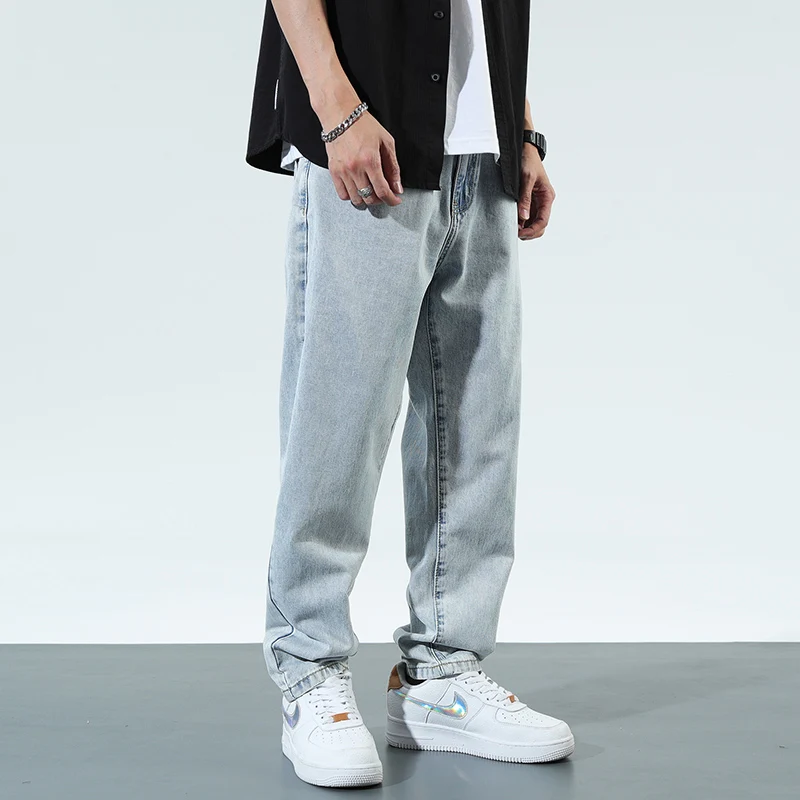 Streetwear Fashion Men Jeans Retro Light Blue Loose Casual Denim Pants Hombre Korean Style Vintage Designer Straight Jeans Men
Streetwear Fashion Men Jeans Retro Light Blue Loose Casual Denim Pants Hombre Korean Style Vintage Designer Straight Jeans Men