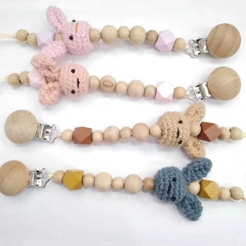 Handmade Crochet Pacifier Clip Cotton Wooden Baby Pacifier Chain Clips Newborn Nipple Holder Teething Soother Chew Dummy Clips
Handmade Crochet Pacifier Clip Cotton Wooden Baby Pacifier Chain Clips Newborn Nipple Holder Teething Soother Chew Dummy Clips