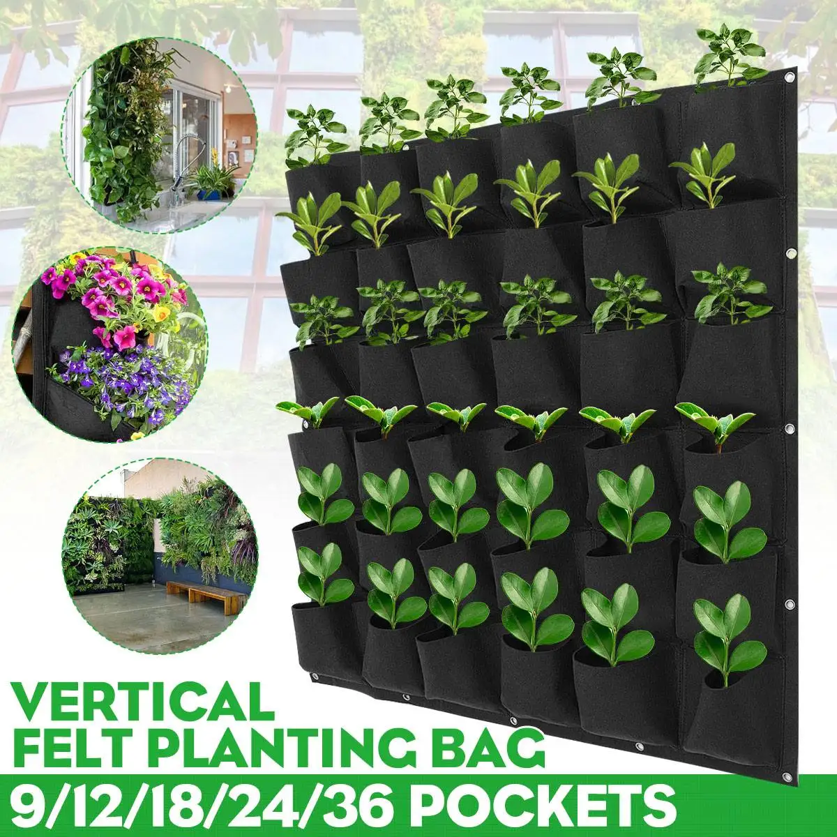 Black Green Wall Hanging Planting Bags Flower Pot Grow Bag Garden Planter Vertical Suculentas Plant Pot Home Decor Accessories
Black Green Wall Hanging Planting Bags Flower Pot Grow Bag Garden Planter Vertical Suculentas Plant Pot Home Decor Accessories
