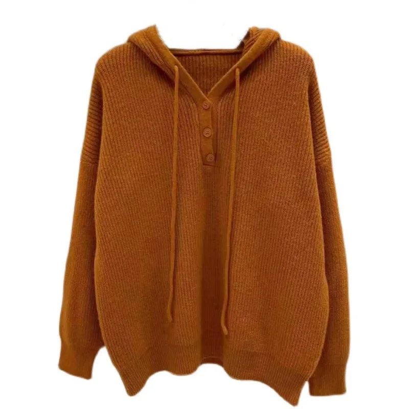 Retro Style Solid Colors Pullover Women's Autumn and Winter Clothes Fashion Loose Outer Wear 2021 Newest Female Hooded Sweater
Retro Style Solid Colors Pullover Women's Autumn and Winter Clothes Fashion Loose Outer Wear 2021 Newest Female Hooded Sweater