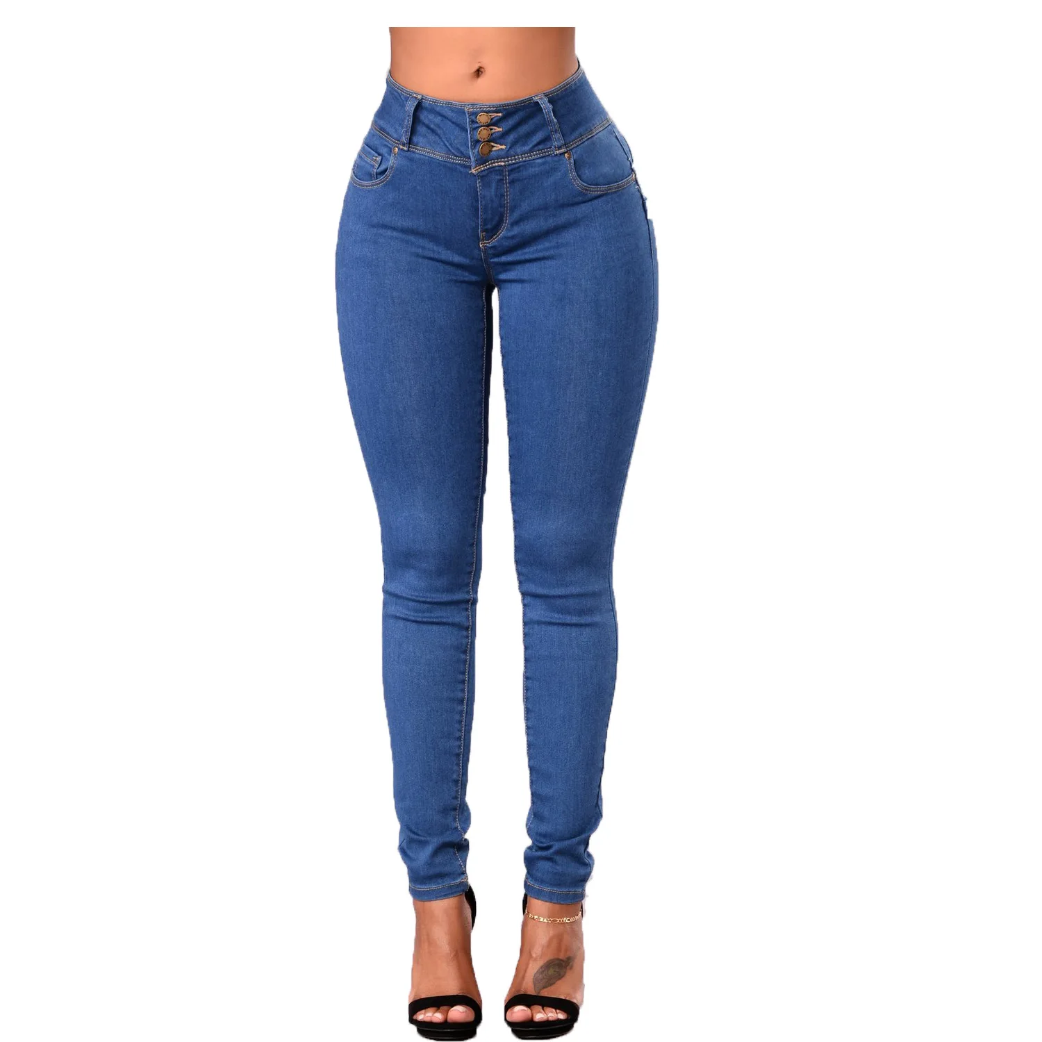 New Women's High Waist Slim Stretch Denim Pants Designer New Fashion Blue Washed Trousers Hip Lifting Skinny Jeans
New Women's High Waist Slim Stretch Denim Pants Designer New Fashion Blue Washed Trousers Hip Lifting Skinny Jeans