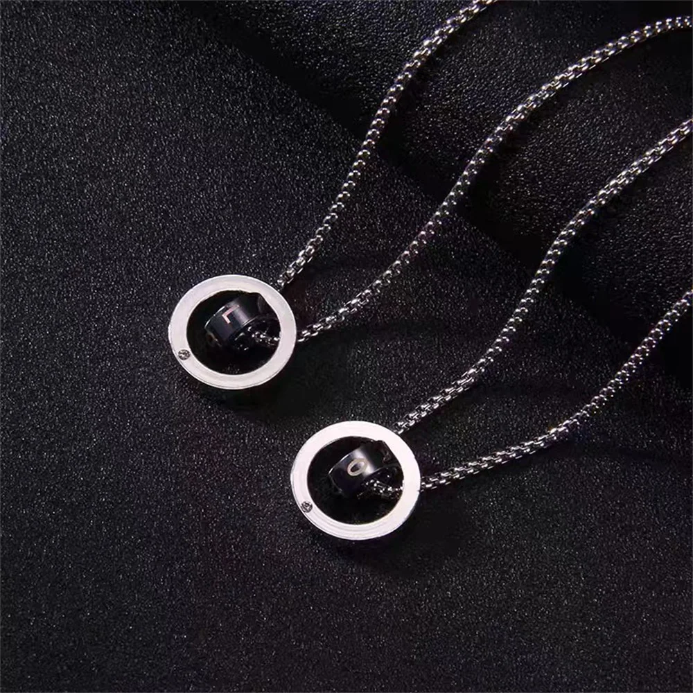 Double ring love letter necklace ins hip hop couple simple personalized fashion jewelry pendant gift
Double ring love letter necklace ins hip hop couple simple personalized fashion jewelry pendant gift