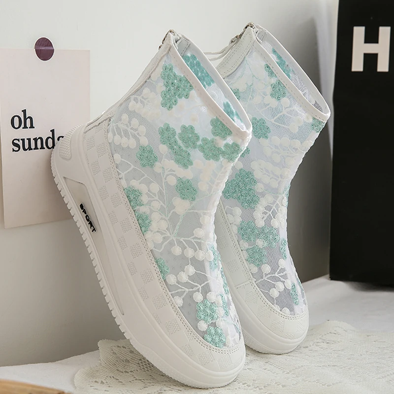 Autumn Women Sport Shoes Mesh Lace Ankle Boots 2022 New Flats Platform Cool Boots Sandals Fashion Print Casual Walking Shoes
Autumn Women Sport Shoes Mesh Lace Ankle Boots 2022 New Flats Platform Cool Boots Sandals Fashion Print Casual Walking Shoes