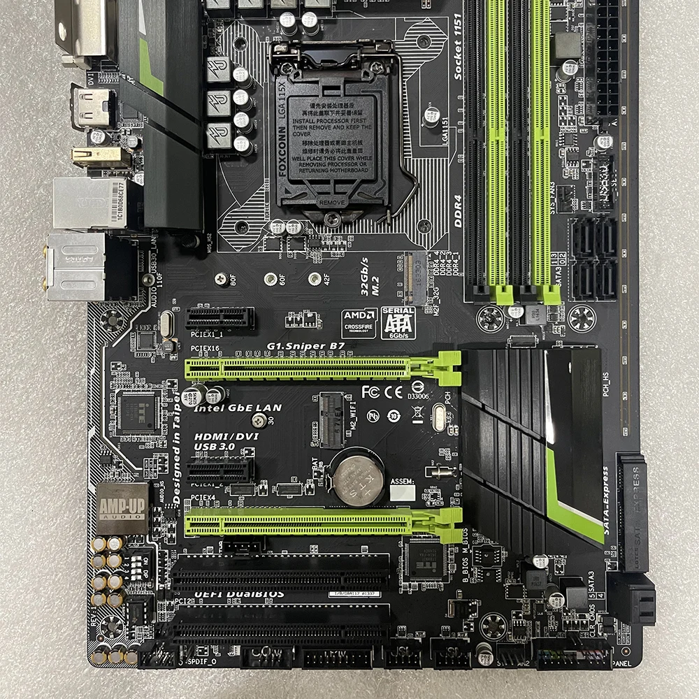 For Gigabyte G1.Sniper B7 LGA 1151 DDR4 Used ATX Motherboard M.2 DVI HDMI SATA3 USB3.0
For Gigabyte G1.Sniper B7 LGA 1151 DDR4 Used ATX Motherboard M.2 DVI HDMI SATA3 USB3.0