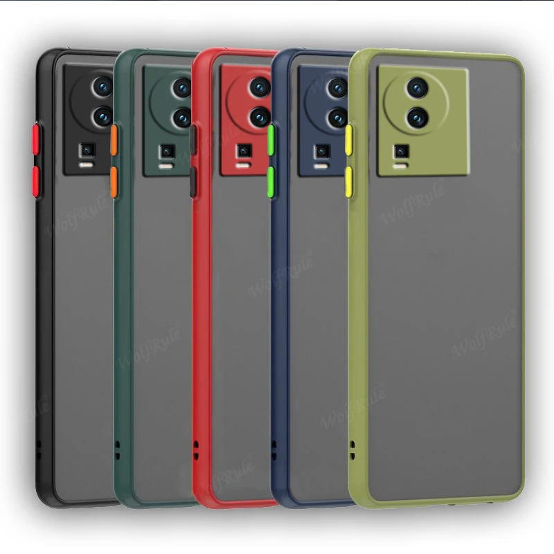 

For Cover iQOO Neo 7 Case For Vivo iQOO Neo 7 Cover Shockproof Bumper Colour Frame Translucent Matte Cover For iQOO Neo 7 Fundas