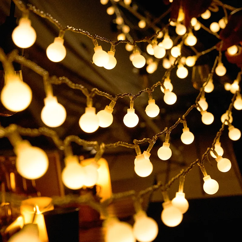 Garland 3M 6M 10M AA Battery LED Ball String Lights Christmas Lights Indoor Garland on Batteries Xmas Wedding Decoration Light
Garland 3M 6M 10M AA Battery LED Ball String Lights Christmas Lights Indoor Garland on Batteries Xmas Wedding Decoration Light