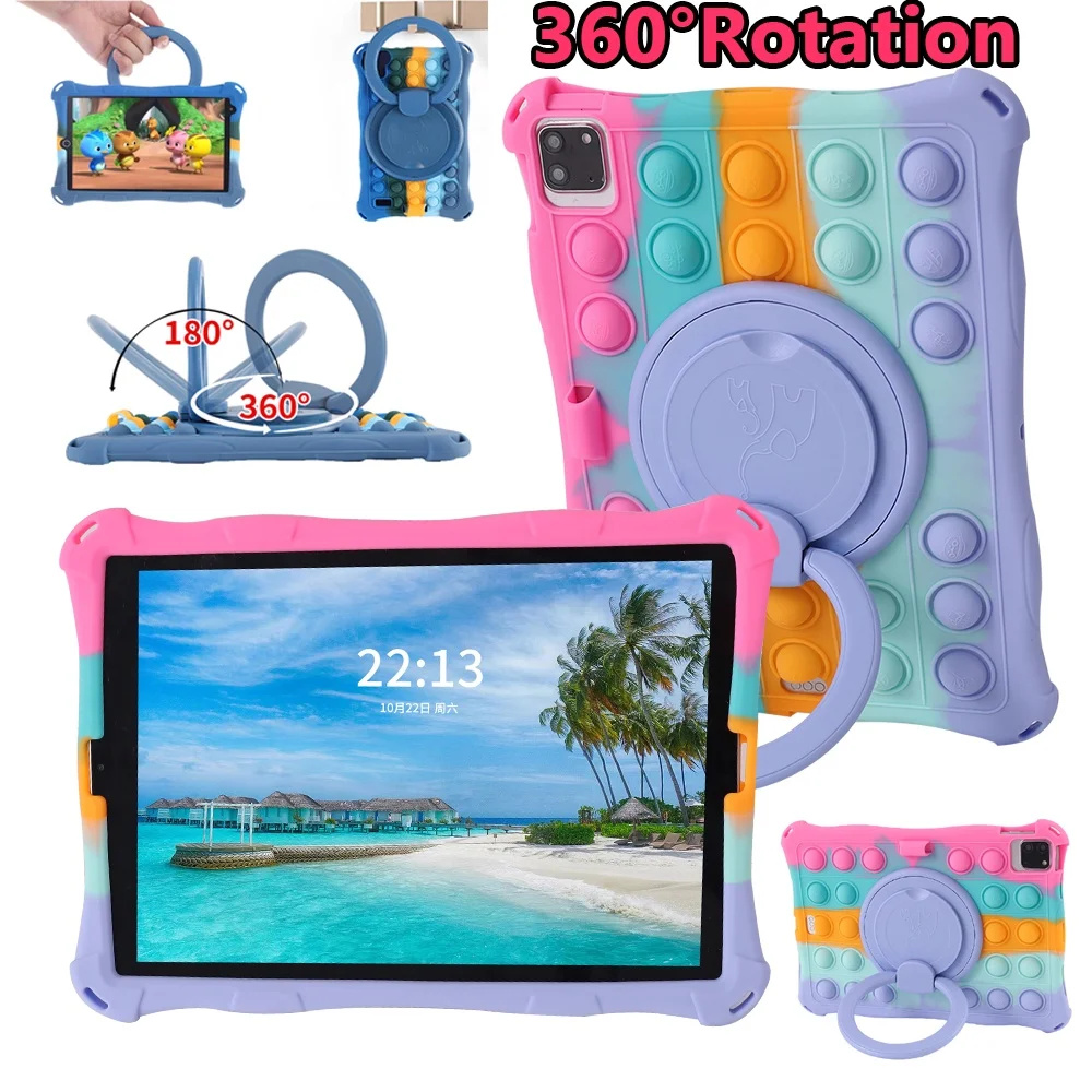 360° Rotatable Soft Bubble Silicone Case for iPad Pro 11 2022 4th 10th 10.9 Air 5 4 3 2 1 10.2 9th 8th 7th 9.7 6th 5th Kids
360° Rotatable Soft Bubble Silicone Case for iPad Pro 11 2022 4th 10th 10.9 Air 5 4 3 2 1 10.2 9th 8th 7th 9.7 6th 5th Kids