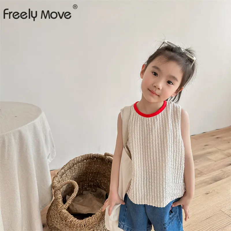 2023 Kids Summer T Shirt for Girls Breathable Toddler Sleeveless Clothes New Arrival Children T-Shirt Girls Soft Tees 
2023 Kids Summer T Shirt for Girls Breathable Toddler Sleeveless Clothes New Arrival Children T-Shirt Girls Soft Tees