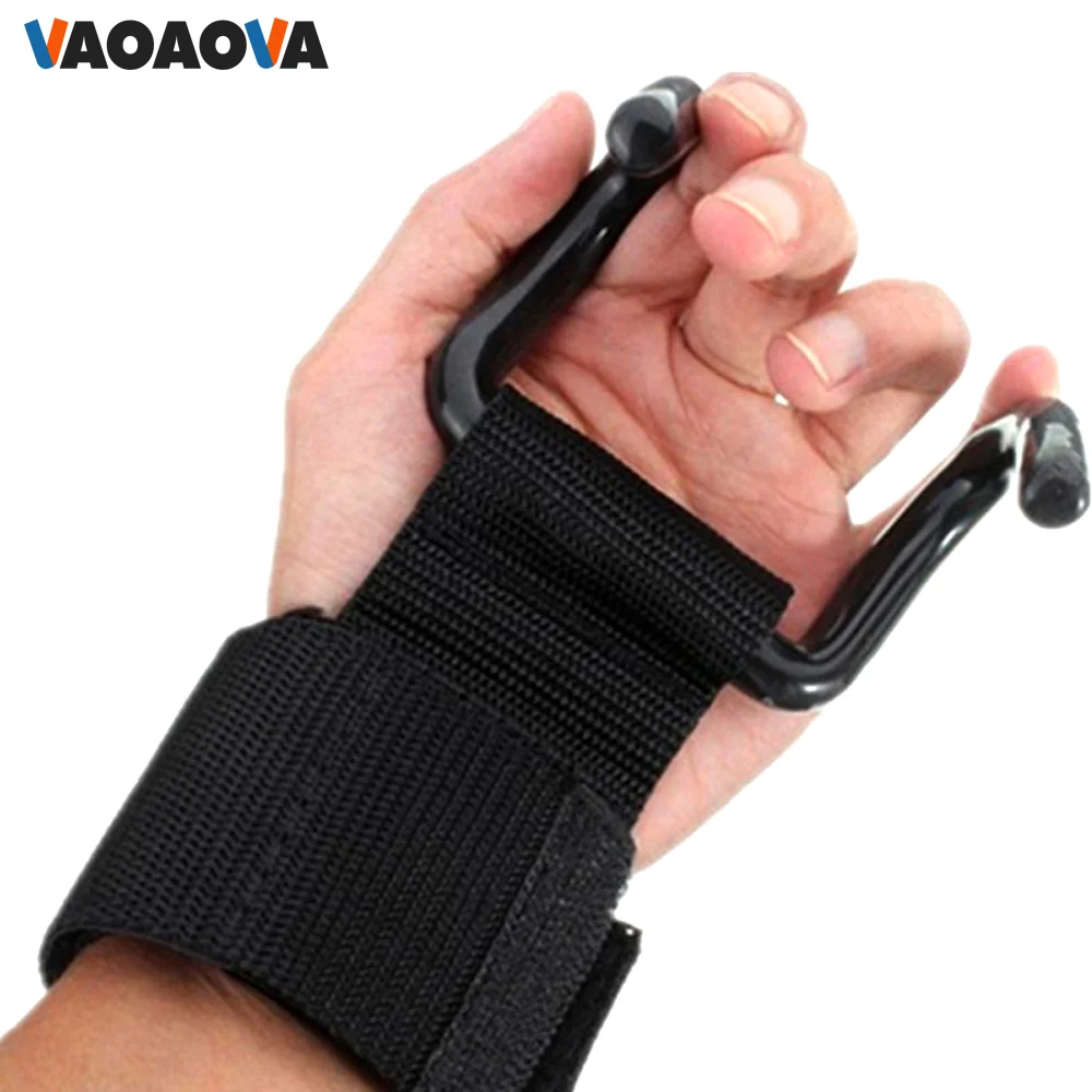 

1 Пара регулируемых наручных перчаток с крючком для тяжелой атлетики прочные стальные наручные Ремешки для силовых тренировок поддержка запястья для тренажерного зала фитнеса