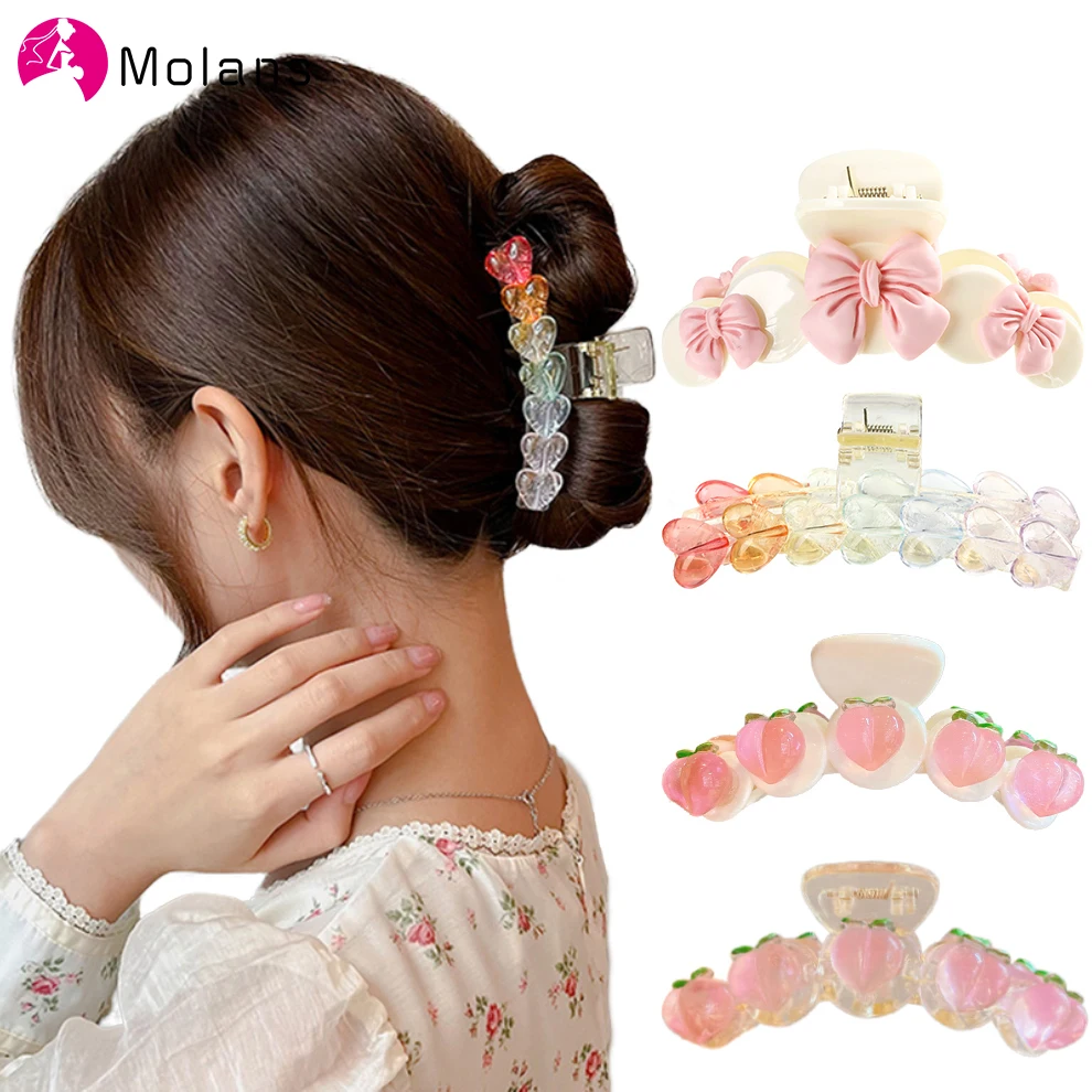 Molans Sweet Candy Colors Hair Claw For Girls Peach Hair Crab Clips Hairpin New Fashion Hair Accessories Headwear
Molans Sweet Candy Colors Hair Claw For Girls Peach Hair Crab Clips Hairpin New Fashion Hair Accessories Headwear