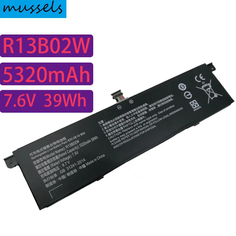 R13B01W R13B02W Universal Laptop Battery For Xiaomi Mi Air 13.3" Series Tablet PC Tablet Notebook Batteries 7.6V 39Wh NEW
R13B01W R13B02W Universal Laptop Battery For Xiaomi Mi Air 13.3" Series Tablet PC Tablet Notebook Batteries 7.6V 39Wh NEW