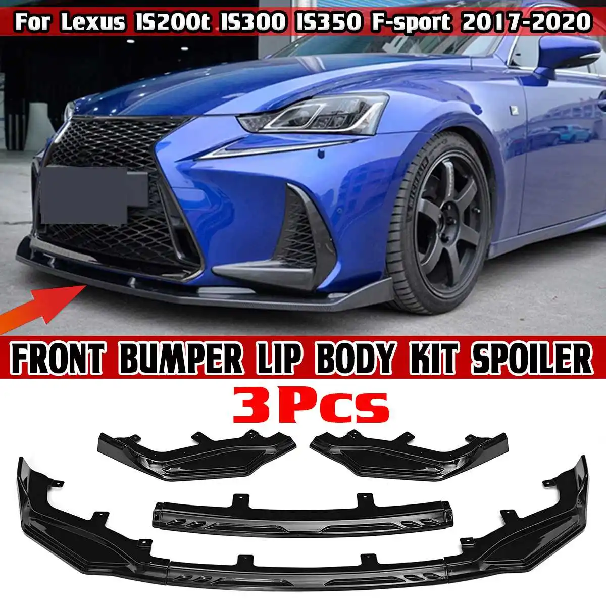 3PCS High Quality Car Front Bumper Lip Body Kit Spoiler For Lexus IS200t IS300 IS350 F-sport 2017-2020 Deflector Lips Fins Guard
3PCS High Quality Car Front Bumper Lip Body Kit Spoiler For Lexus IS200t IS300 IS350 F-sport 2017-2020 Deflector Lips Fins Guard