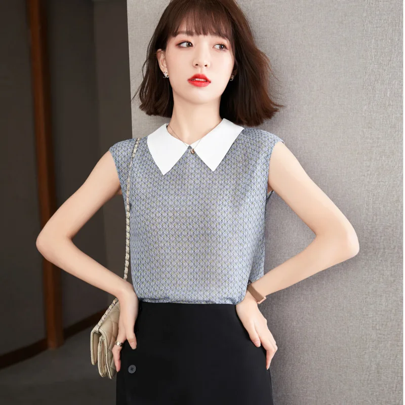 Шифоновая Блузка, модная женская блузка, лето 2023, женская рубашка без рукавов, топ, женские блузки, новые винтажные рубашки, одежда
Шифоновая Блузка, модная женская блузка, лето 2023, женская рубашка без рукавов, топ, женские блузки, новые винтажные рубашки, одежда