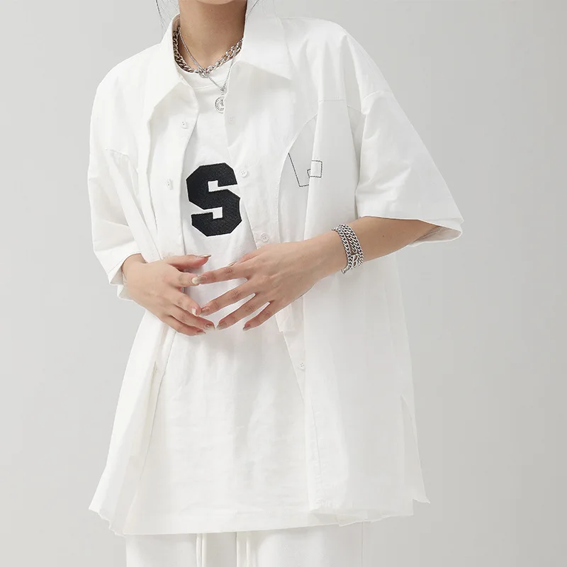 Women's Loose Solid Color Short Sleeve Shirt Summer New British Style Large Temperament Fashion Casual Half Sleeve Shirt
Women's Loose Solid Color Short Sleeve Shirt Summer New British Style Large Temperament Fashion Casual Half Sleeve Shirt