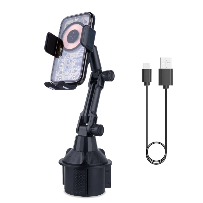 Cup Phone Holder for Car, Universal Adjustable Long Neck Phone Mount 15W Fast Charging Cup Holder Phone Mount
Cup Phone Holder for Car, Universal Adjustable Long Neck Phone Mount 15W Fast Charging Cup Holder Phone Mount