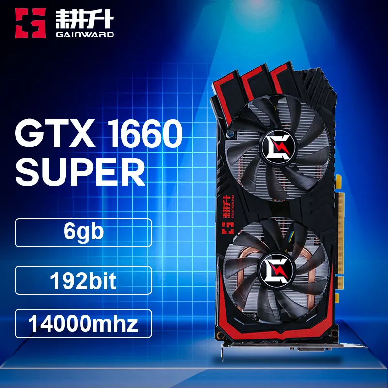 

Геймпад GAINWARD GTX 1660 SUPER 6 ГБ GeForce GDDR6 Gaming 1660 s, видеокарта 14000 бит МГц GTX1660 NVIDIA GPU, видеокарты для настольного ПК