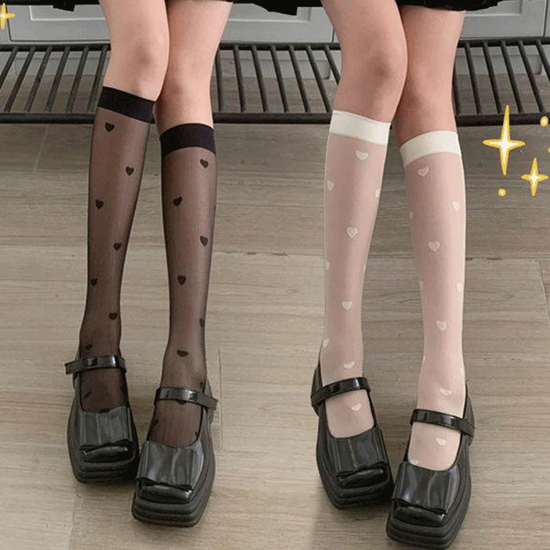 Lolita Transparent Ultra-thin Stockings Love Long Socks Women Silk Breathable Calf Sock Jk Uniform Stockings Knee High JK Sock
Lolita Transparent Ultra-thin Stockings Love Long Socks Women Silk Breathable Calf Sock Jk Uniform Stockings Knee High JK Sock