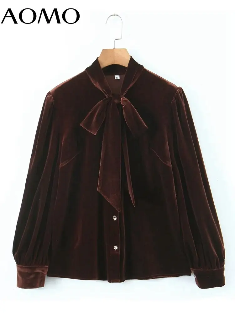 AOMO 2022 Fashion Women Bow Neck Velvet Blouse Long Sleeve Office Ladies Shirt Tops SL45A
AOMO 2022 Fashion Women Bow Neck Velvet Blouse Long Sleeve Office Ladies Shirt Tops SL45A
