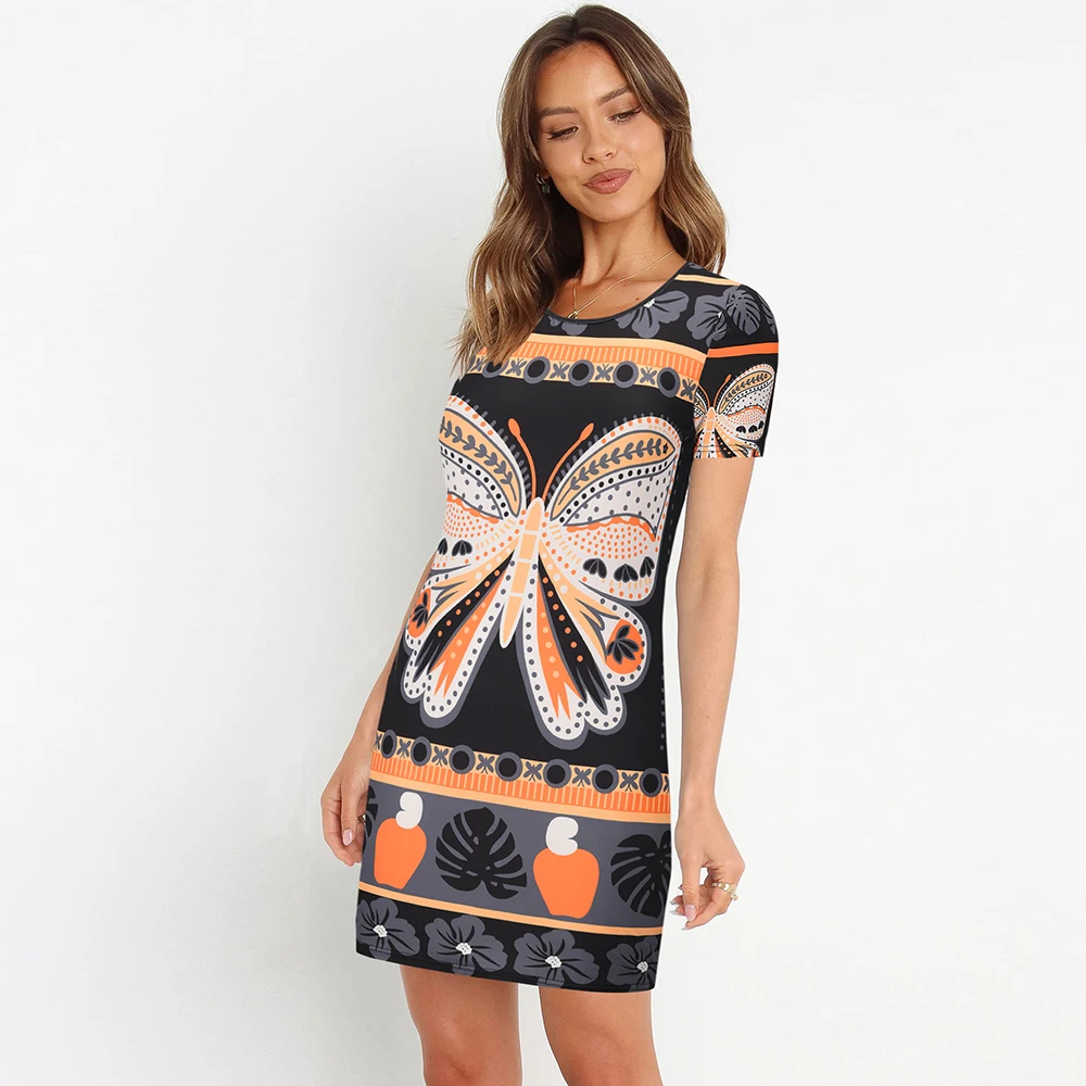 Summer Dresses Woman 2022 Boho Butterfly Print Short Sleeve Mini Dress Women O Neck Casual Beach Tshirt Dress New Black Vestidos
Summer Dresses Woman 2022 Boho Butterfly Print Short Sleeve Mini Dress Women O Neck Casual Beach Tshirt Dress New Black Vestidos