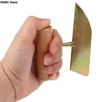 Wooden handle putty knife scraper Drywall Corner shovel Yin Yang Puller for Diatom mud home construction tool